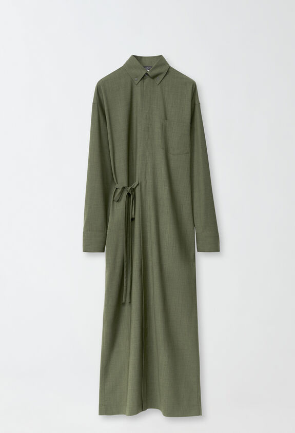 Fabiana Filippi WOOL WRAP SHIRT DRESS GREEN ABD214F154D6200000
