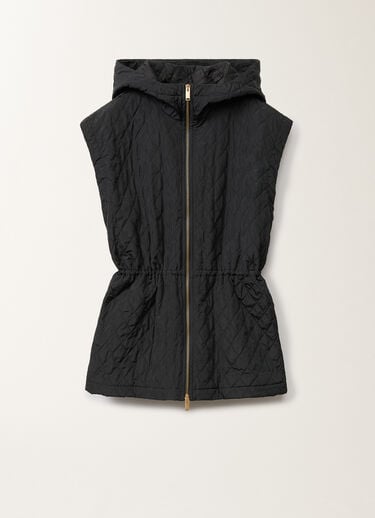 Fabiana Filippi Technical taffeta gilet vanilla, midnight blue BLUE CTD265F244L2970000