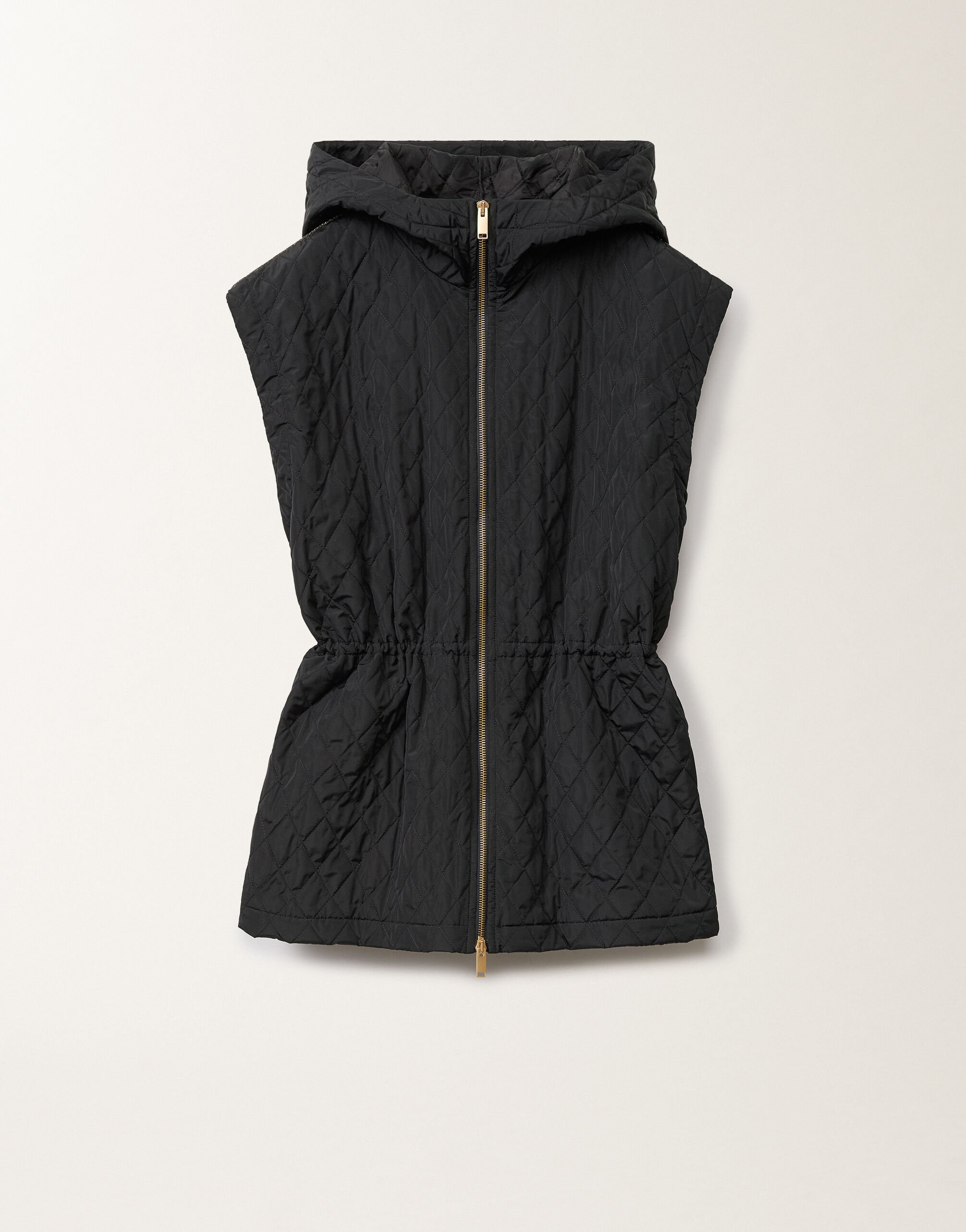 Fabiana Filippi Technical taffeta gilet vanilla, midnight blue BLUE CTD265F244L2970000