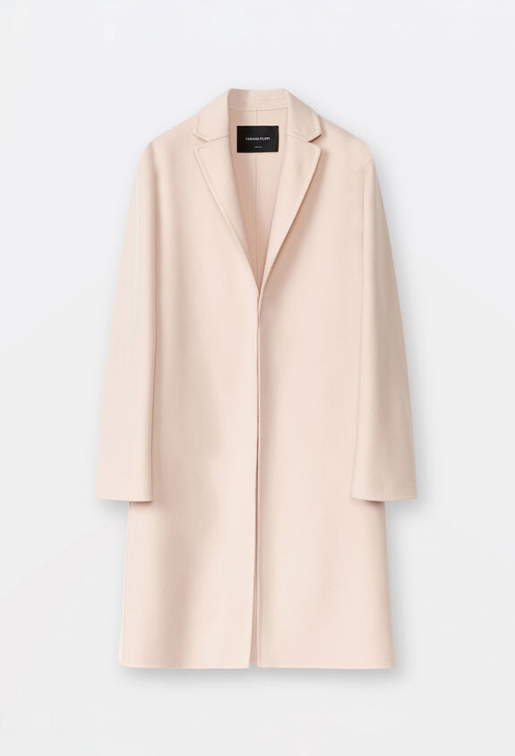 Fabiana Filippi WOOL CASHMERE DOUBLE BELTED TOPCOAT DUSTY PINK CTD264F173D6320000