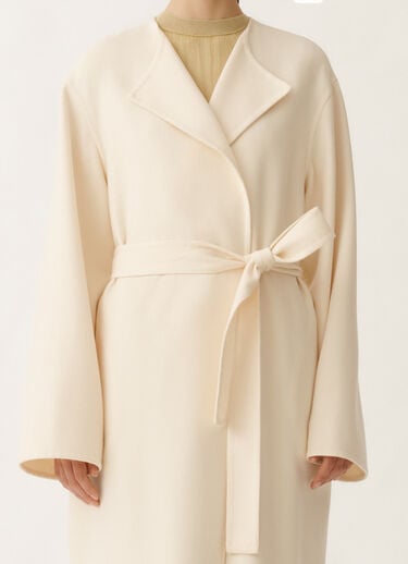 Fabiana Filippi Double wool coat, vanilla WHITE CTD265F243D8040000