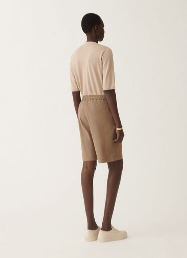 Fabiana Filippi Stretch viscose and linen shorts, taupe TAUPE PADC02F412H5490000