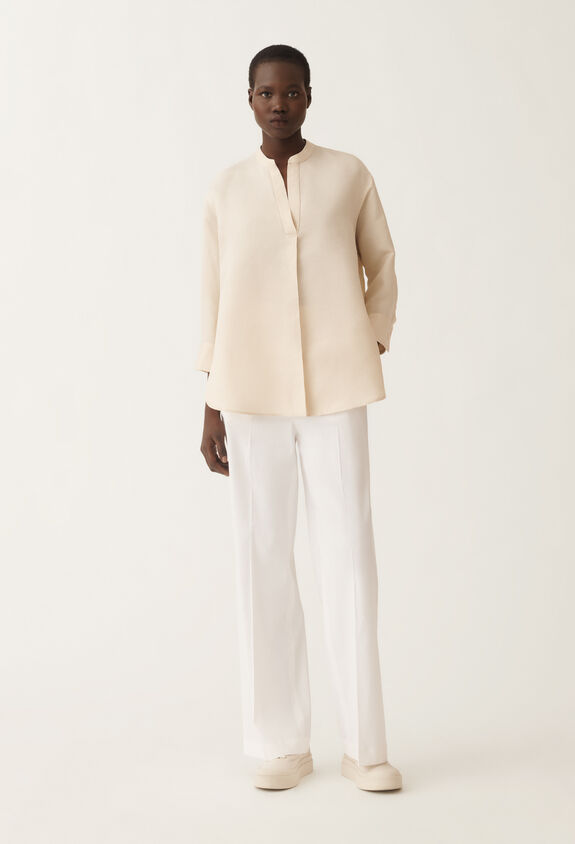 Fabiana Filippi Linen and viscose shirt, light sand SAND CADC02F351H5470000