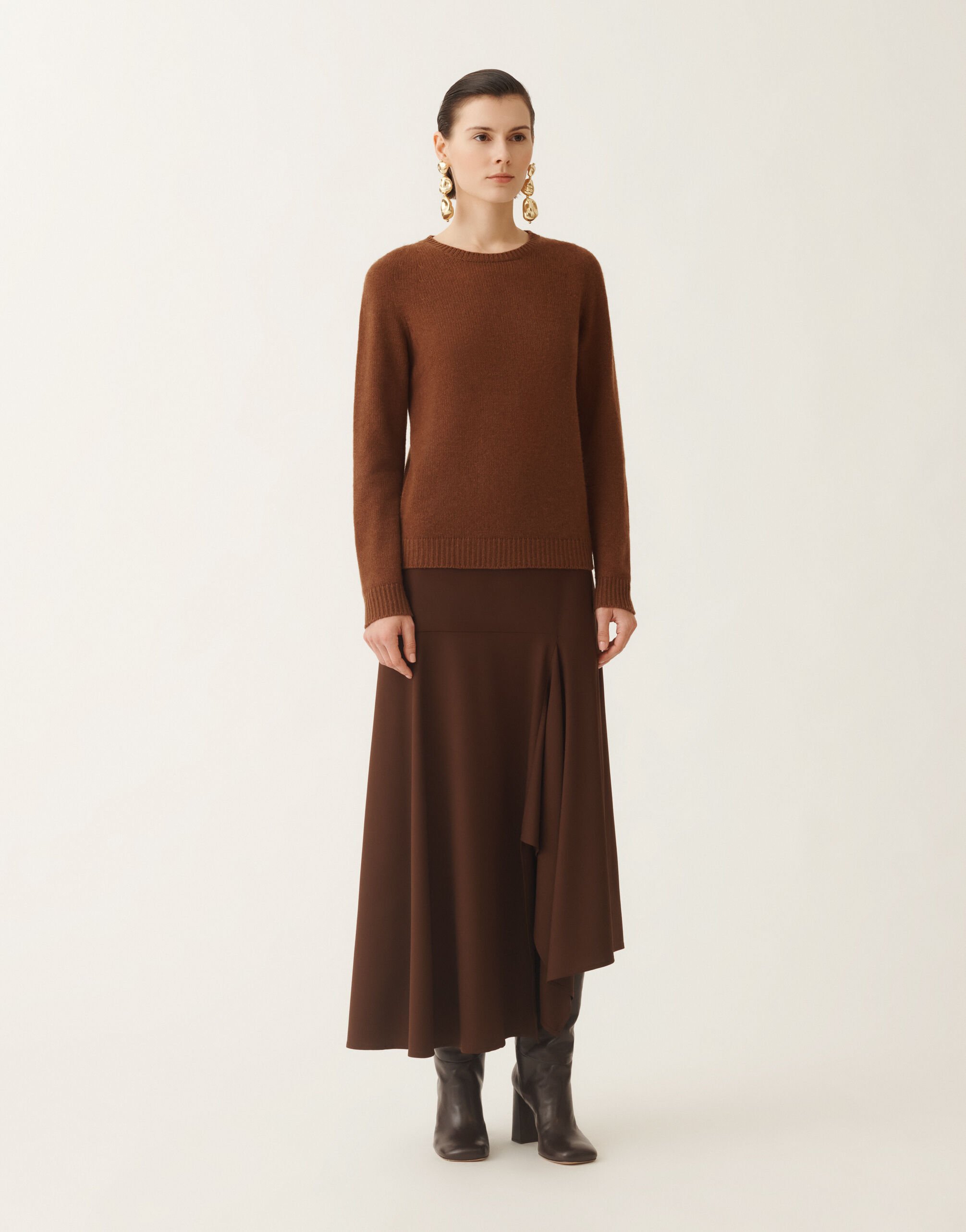 Fabiana Filippi Maglia in cashmere, mogano MARRONE MAD215F012N9000000