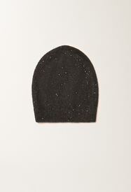 Fabiana Filippi Wool and silk hat with sequins, slate Grey SAD225A986D2960000