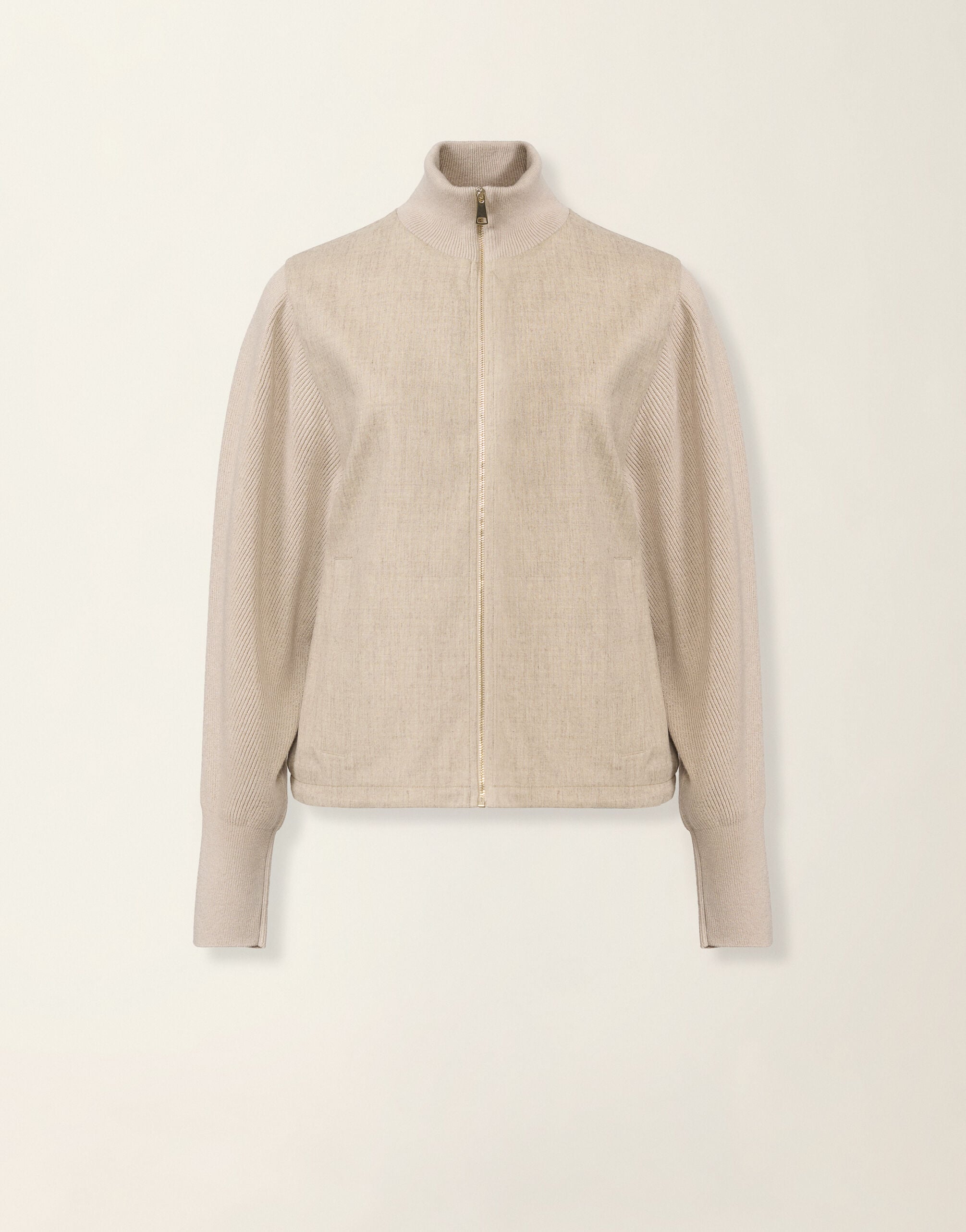 Fabiana Filippi Flannel bomber jacket, greige Greige GCD226F220M4360000