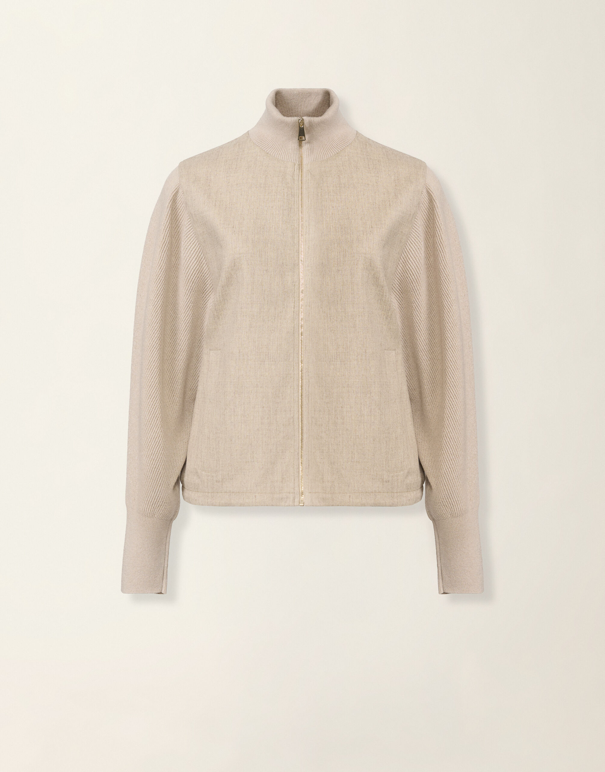 Fabiana Filippi Flannel bomber jacket, greige Greige GCD226F220M4360000