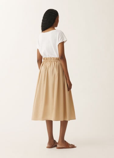 Fabiana Filippi Kleid aus Baumwolle und technischem Popeline, optisch weiß und sand WEISS ABD275F626L3740000