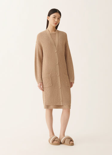 Fabiana Filippi Cotton tape cardigan with sequins, maple ACER MAD276F532M1200000