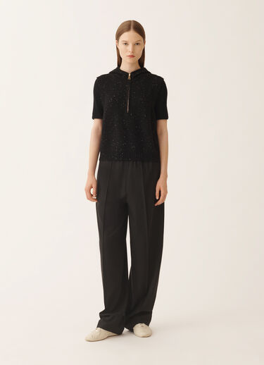 Fabiana Filippi Platinum vest with sequins, black Black MAD225F535L6270000