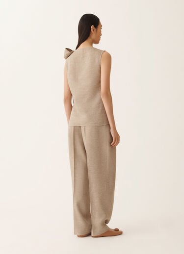 Top de lino en topo Fabiana Filippi Top de lino en topo GRIS PALOMA TPD276F737D8350000