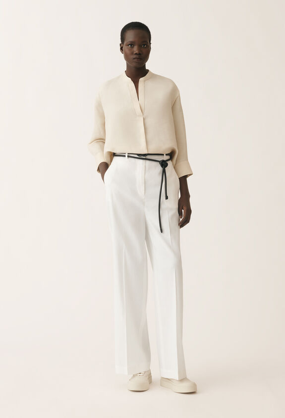 Fabiana Filippi Linen and viscose shirt, light sand SAND CADC02F351H5470000