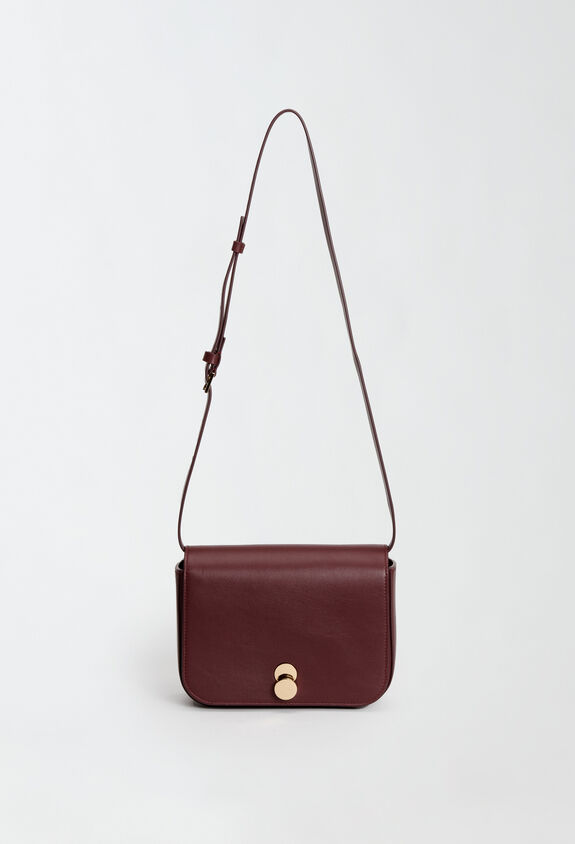 Fabiana Filippi LEATHER MESSENGER BAG WITH ECLIPSE BUCKLE RED BGD214A863I9720000