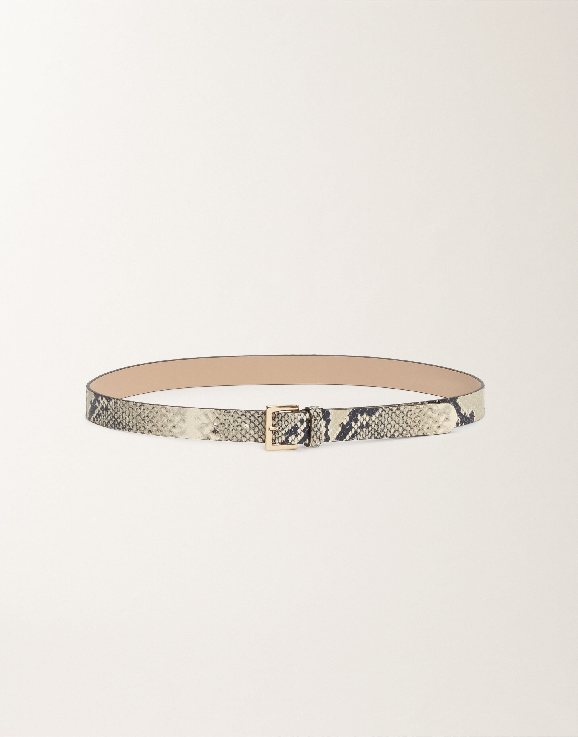 Fabiana Filippi Gürtel aus Kalbsleder mit Python-Print, mastix WEISS AAD265A973L2520000