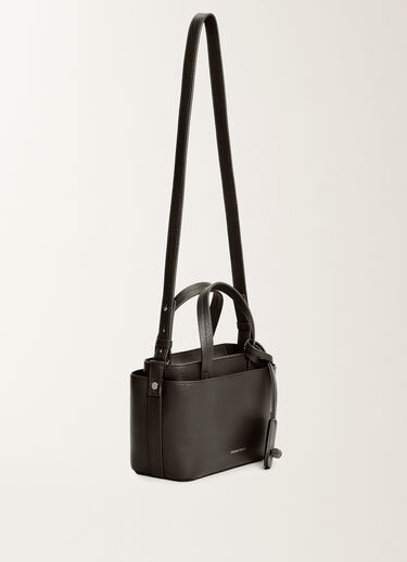 Fabiana Filippi Mittelgroße Handtasche aus genarbtem Leder, Schwarz Grau BGD215A861L8040000