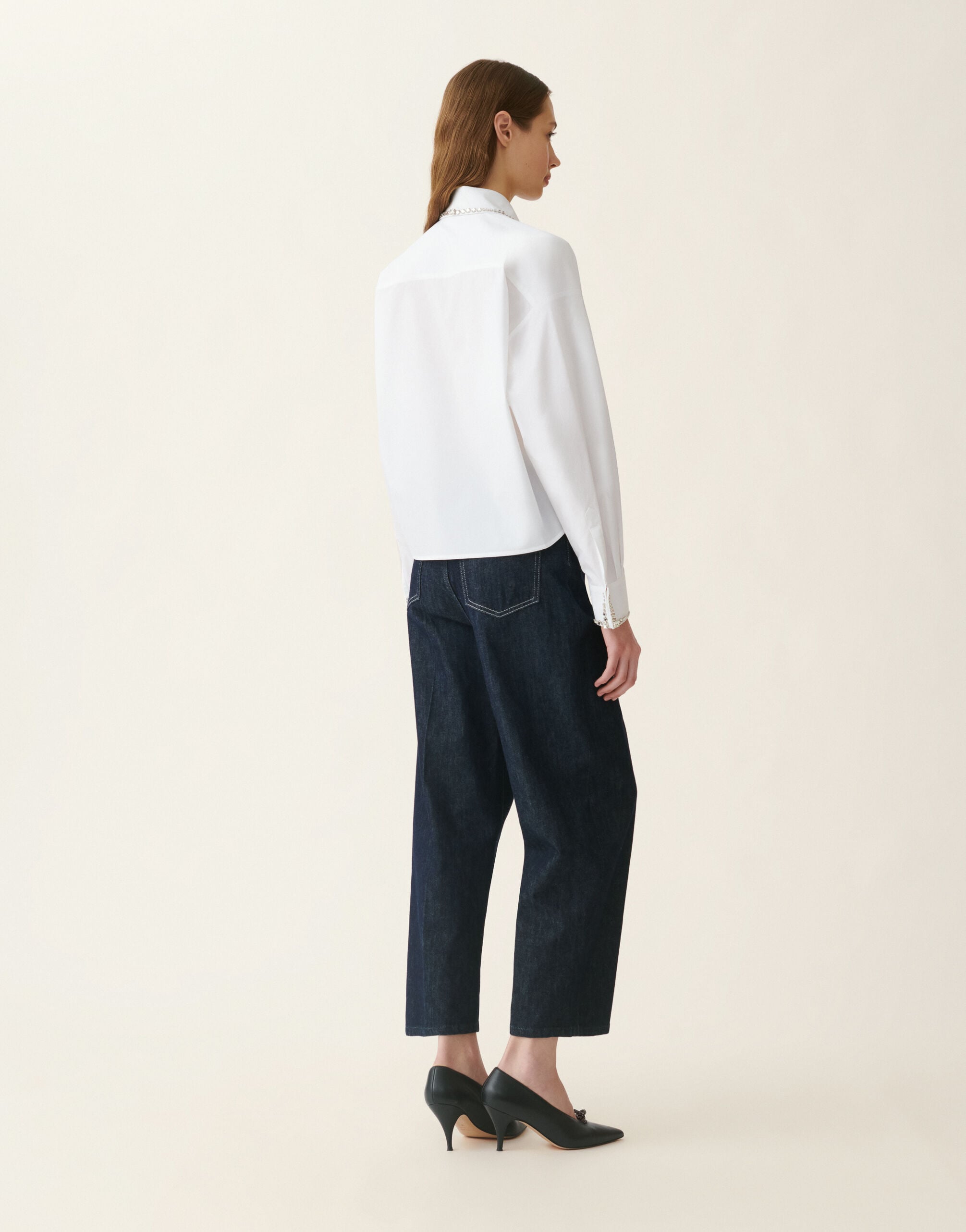 Fabiana Filippi Cropped Hemd aus Popeline, optisches weiß Optisches weiß CAD216F313M2680000