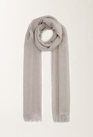 Fabiana Filippi Schal aus Cashmere-Seide mit Lurex, Staubgrau Weiß SAD215A881L8010000