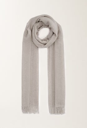 Fabiana Filippi Silk cashmere scarf with lurex, dust GREY SAD215A881L8010000