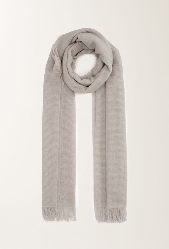 Fabiana Filippi Silk cashmere scarf with lurex, dust GREY SAD215A881L8010000