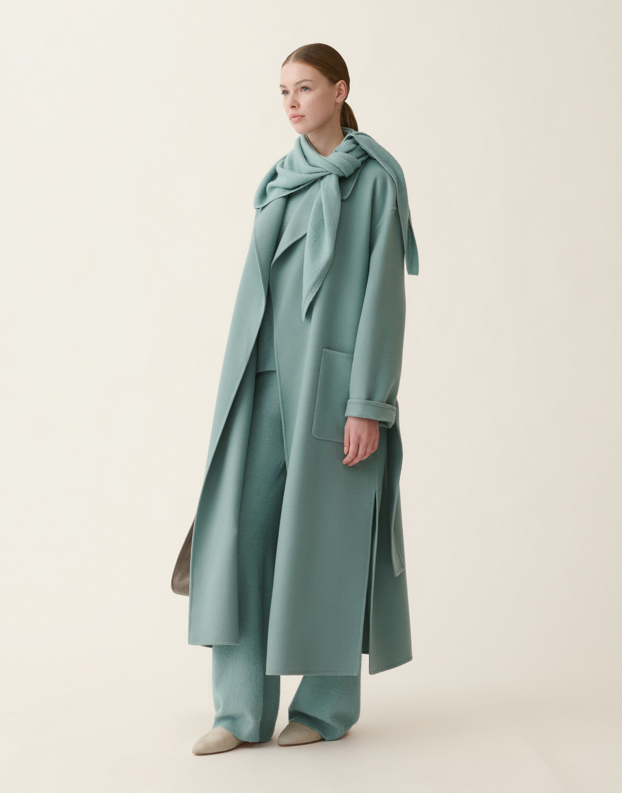 Fabiana Filippi Manteau en double de laine, vert Vert CTD216F195M2610000