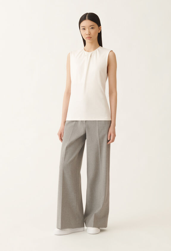 Fabiana Filippi Jersey vest top, butter WHITE JED215F377L5420000