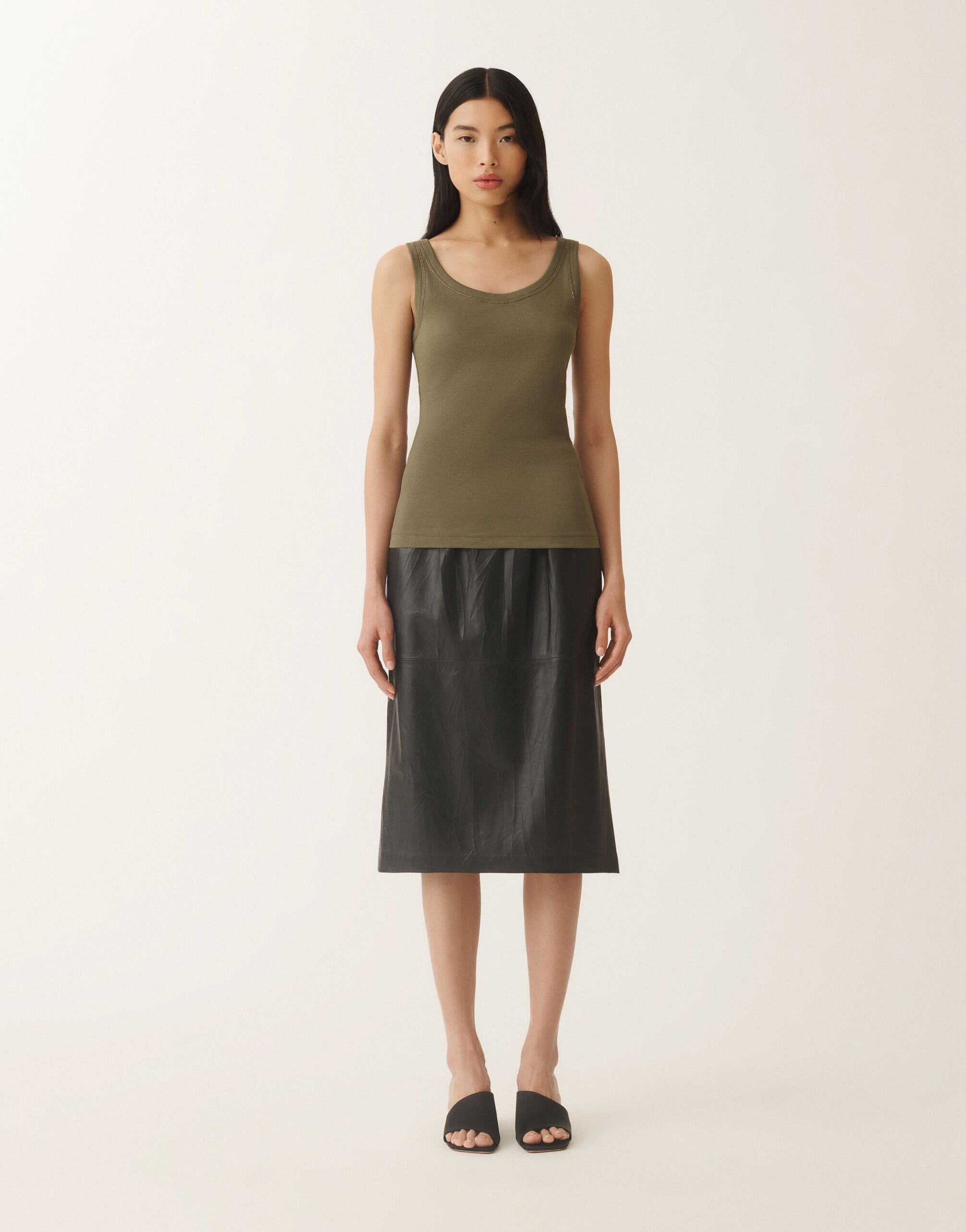 Fabiana Filippi Jersey vest top, grass GRASS JED265F150L1800000