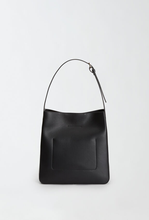 Fabiana Filippi Bolso hobo de piel de becerro, negro NEGRO BGD214A865I9720000