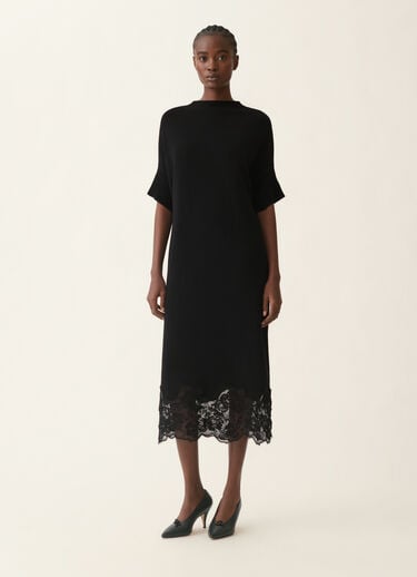 Fabiana Filippi Platinum kimono dress, black Black ABD226F568M4460000