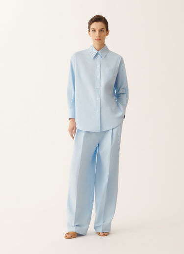 Long sky blue poplin shirt Fabiana Filippi Long sky blue poplin shirt SKY BLUE CAD276F416M1600000