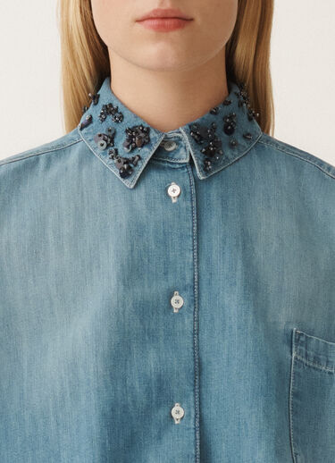 Fabiana Filippi Hemd aus Chambray, hellblau BLAU CAD275F598L3840000