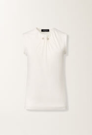 Fabiana Filippi Jersey vest top, butter WHITE JED215F377L5420000