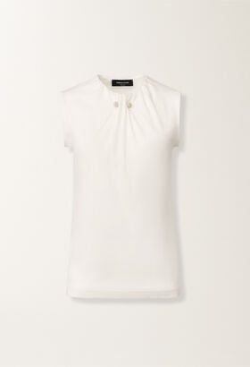 Fabiana Filippi Canotta in jersey, burro BIANCO JED215F377L5420000