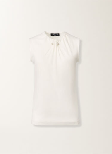 Fabiana Filippi Jersey vest top, butter WHITE JED215F377L5420000
