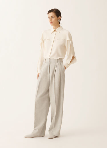 Fabiana Filippi Camicia in crepe de chine, burro Bianco CAD266F315D9430000