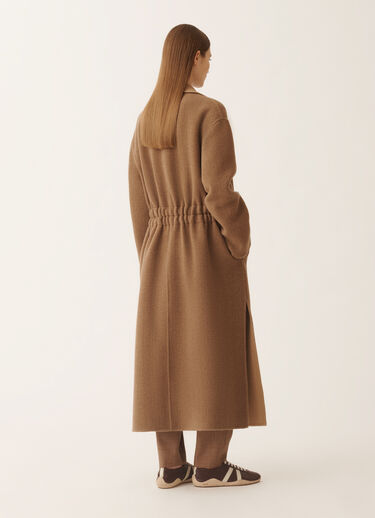 Fabiana Filippi Coat in soft double chevron, camel and ebony Brown CTD225F715L6430000