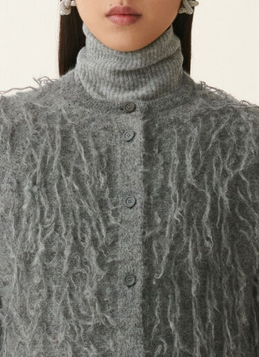 Fabiana Filippi Mohair cardigan, charcoal Charcoal MAD226F465D9360000