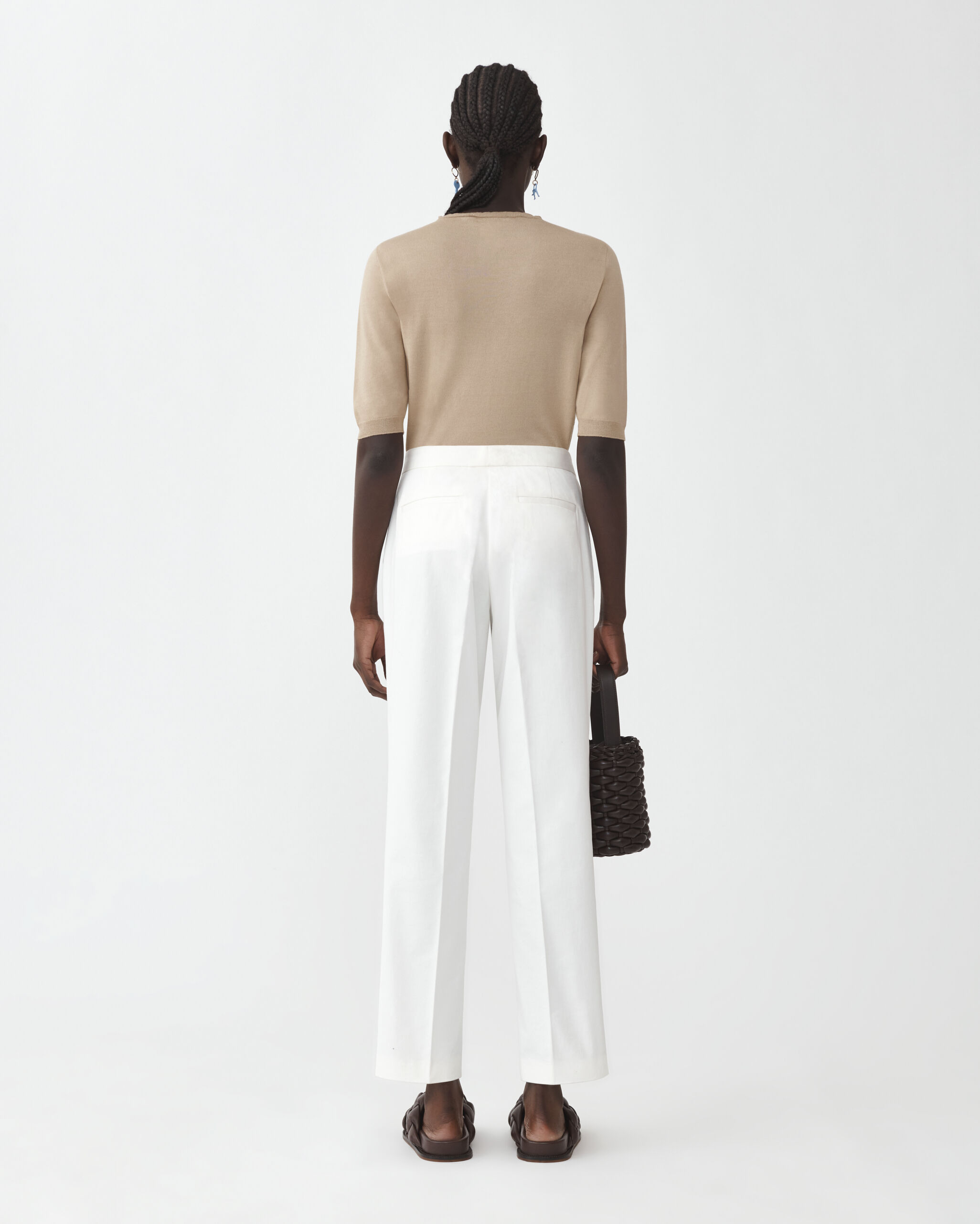 Fabiana Filippi COTTON GABARDINE REGULAR FIT TROUSERS WHITE PAD274F260H4630000