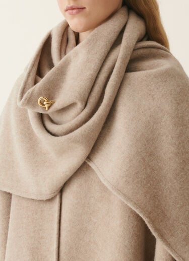 Wool cape with scarf, cachà Fabiana Filippi Wool cape with scarf, cachà Cachà SAD216A907M5370000