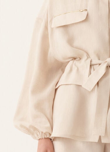 Feldjacke aus Leinen-Canvas, naturfarben Fabiana Filippi Feldjacke aus Leinen-Canvas, naturfarben NATÜRLICH GCD276F694D8350000