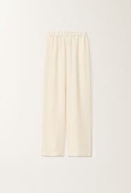 Fabiana Filippi Lange Hose Trevi aus Enver Satin, vanillefarben WEISS PAD265F456L2880000