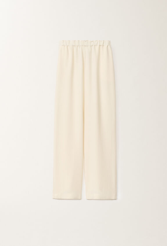 Fabiana Filippi Trevi longer envers satin trousers, vanilla WHITE PAD265F456L2880000