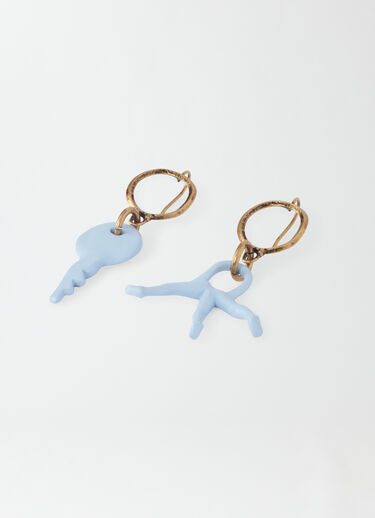 Fabiana Filippi BRASS PENDANT EARRINGS LIGHT BLUE BXD274A966H1590000