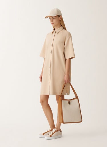 Fabiana Filippi Cotton gabardine mini dress, sand BROWN ABD265F229L1920000
