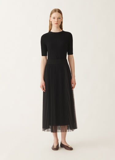 Fabiana Filippi Gonna ampia in tulle, nero Nero GND215F426L5480000