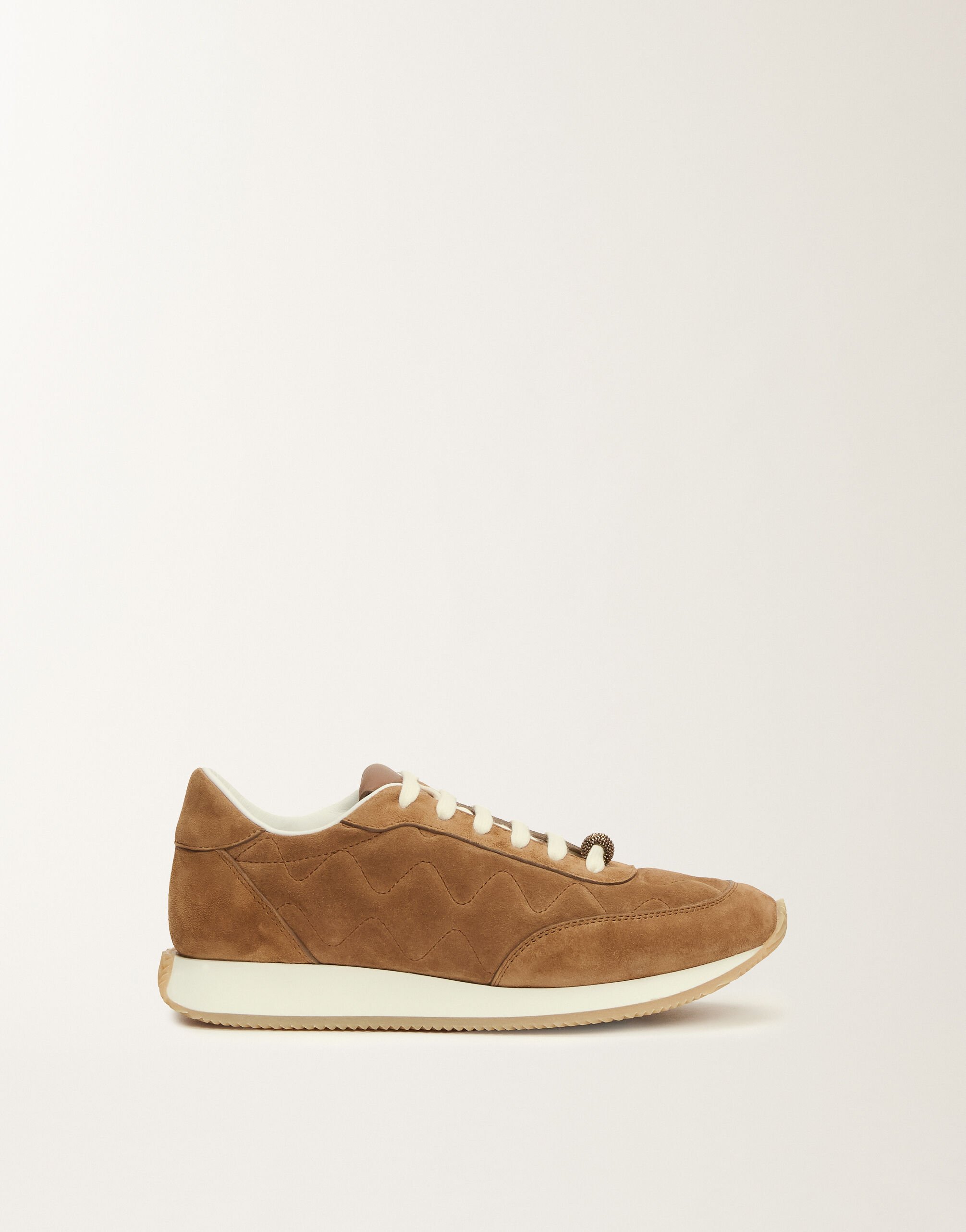 Fabiana Filippi Quilted suede running shoes, wicker BROWN ASD215A804L8340000
