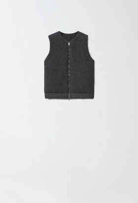Fabiana Filippi Sequinned puffer gilet, charcoal GREEN CTD224F721L0060000