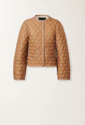 Fabiana Filippi Quilted technical down jacket, wicker BROWN CTD215F253L5590000