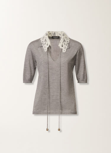 Fabiana Filippi Pull en cachemire et soie, roche GRIS MAD215F006L5940000