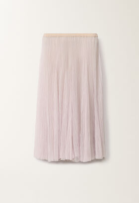 Fabiana Filippi Pleated tulle skirt, mauve BLUE GND275F848L3540000