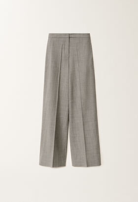 Fabiana Filippi Hose Spoleto aus Cool Wool, felsgrau meliert WEISS MAD265F142L1660000